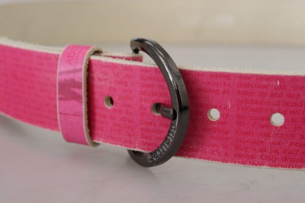 John Galliano Elegant Pink Leather Fashion Belt - Image 4