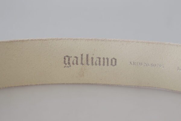 John Galliano Elegant Pink Leather Fashion Belt - Image 5