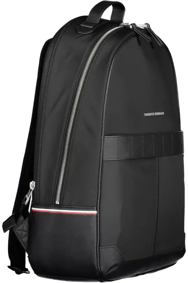 Tommy Hilfiger Black Polyester Men Backpack - Image 3