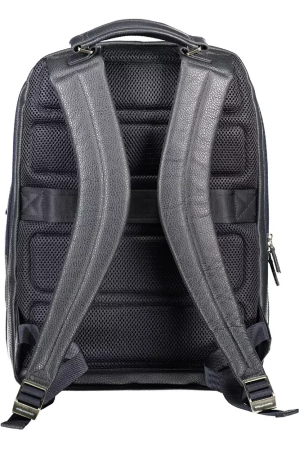 Piquadro Blue Leather Men Backpack - Image 2