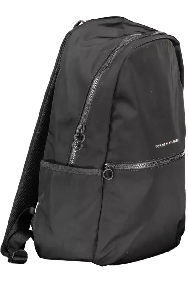 Tommy Hilfiger Black Polyester Men Backpack - Image 3