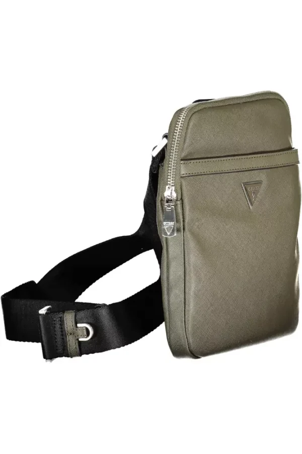 Guess Jeans Green Polyamide Men Shoulder Bag - Image 3