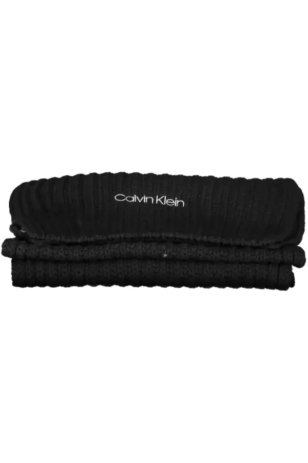 Calvin Klein Black Cotton Women Scarf - Image 2