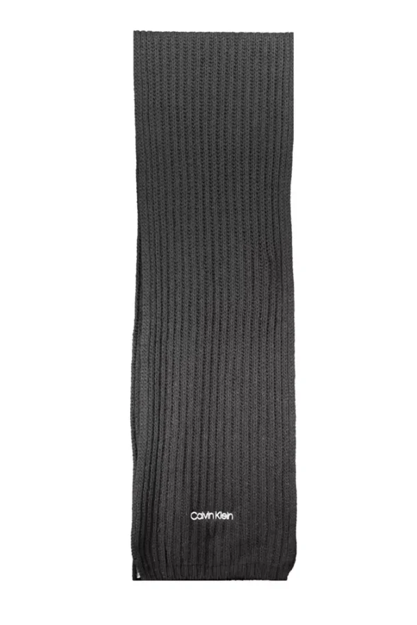 Calvin Klein Black Cotton Women Scarf - Image 3