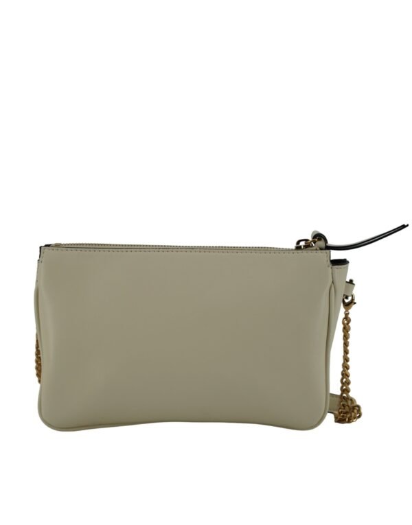 Versace Elegant White Lamb Leather Crossbody Pouch - Image 2