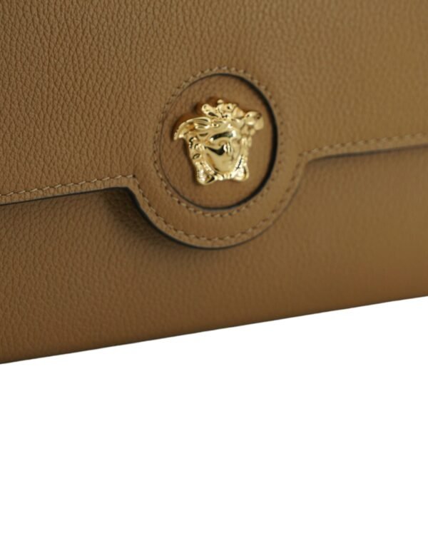 Versace Elegant Calf Leather Wallet with Medusa Logo - Image 4