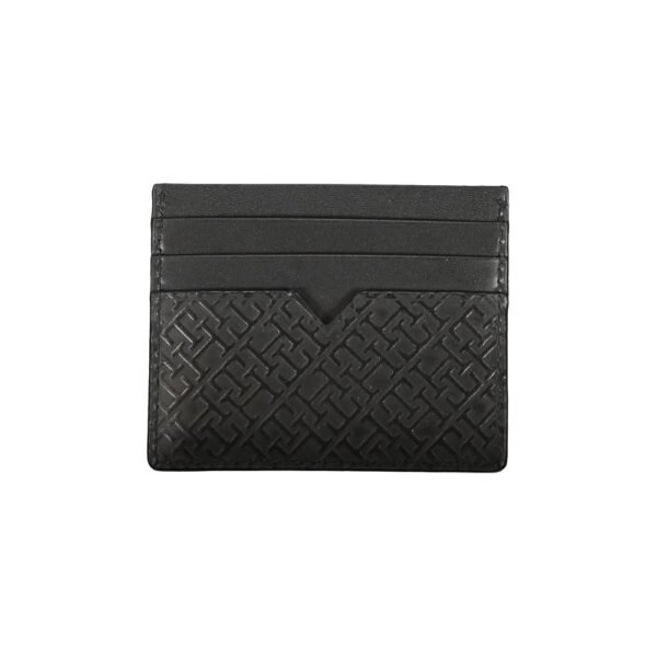 Tommy Hilfiger Sleek Black Leather Card Holder with Contrast Detail - Image 2