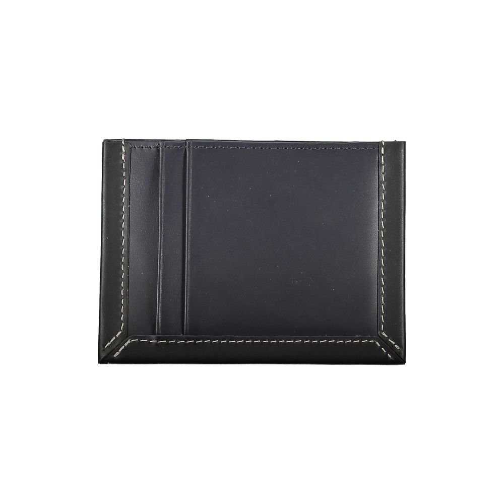 Tommy Hilfiger Sleek Blue Leather Card Holder with Contrast Detail - Image 2