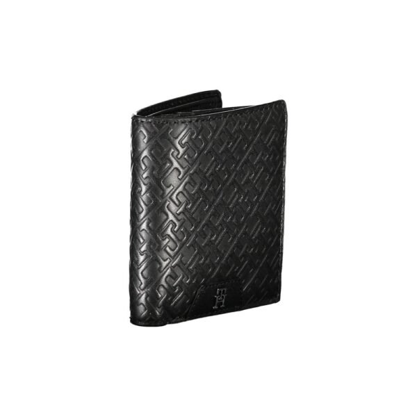 Tommy Hilfiger Sleek Black Leather Dual-Compartment Wallet - Image 3
