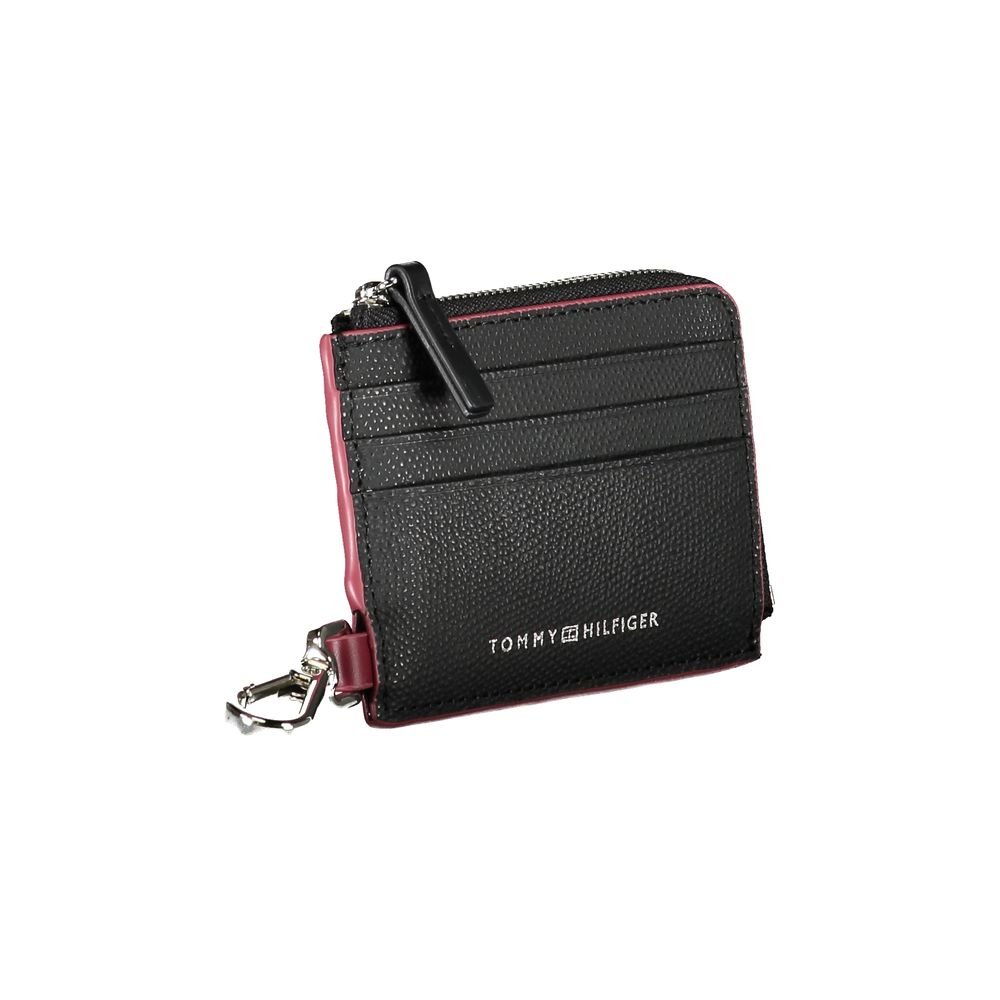 Tommy Hilfiger Chic Leather Card Holder with Snap Hook - Image 3