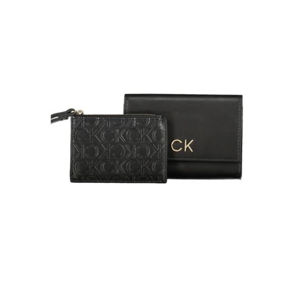 Calvin Klein Sleek Compact Designer Wallet in Black - Image 3