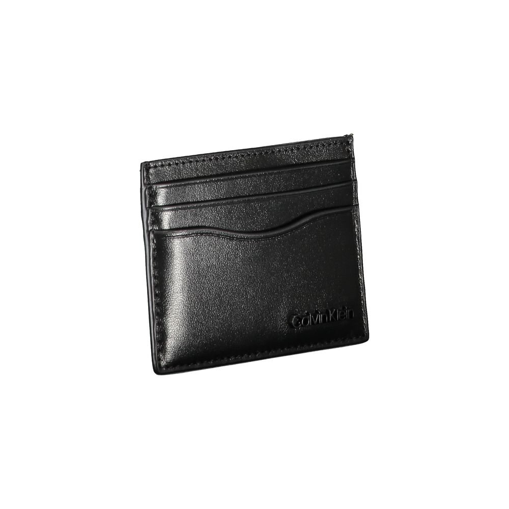 Calvin Klein Sleek Black Leather Card Holder - Image 3