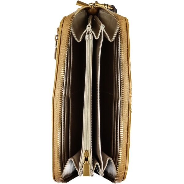 Guess Jeans Elegant Yellow Guess Wallet - Image 3