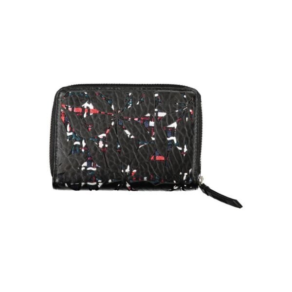 Desigual Elegant Black Zip Wallet with Contrasting Accents - Image 2