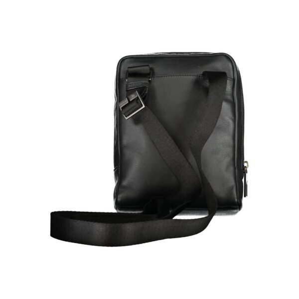 Piquadro Elegant Black Leather Shoulder Bag - Image 2