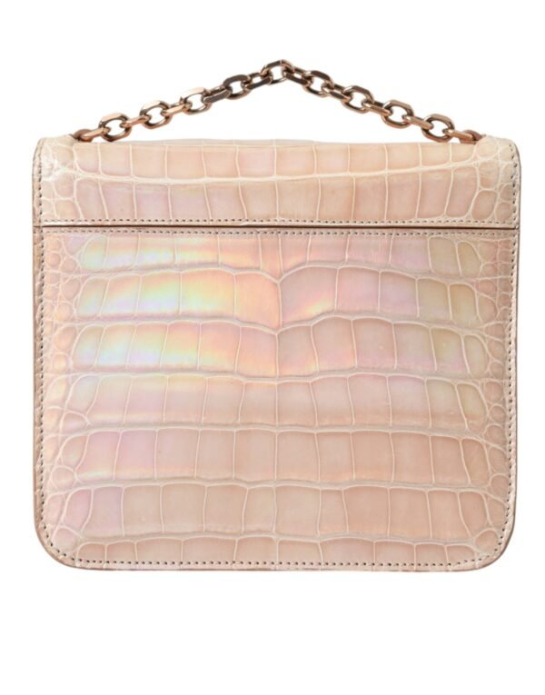 Balenciaga Elegant Mini Chain Beige Clutch for Evening Elegance - Image 3