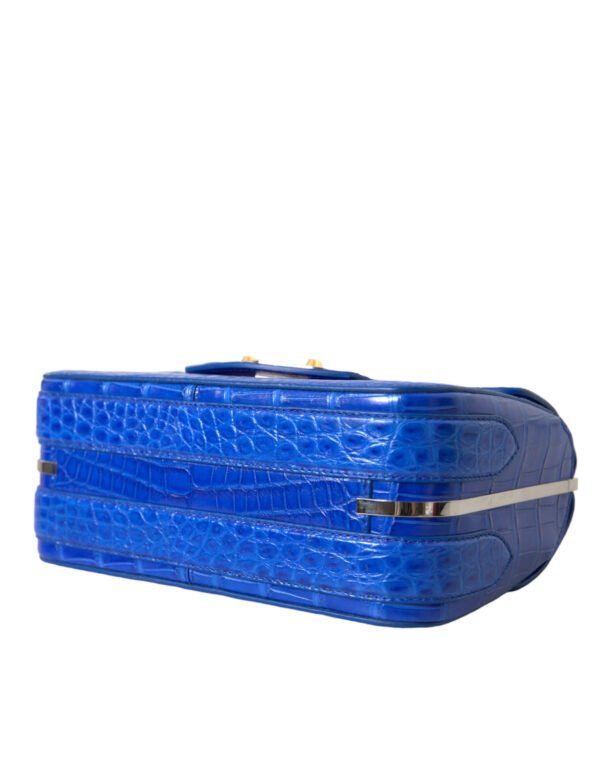 Balenciaga Alligator Skin Mini Shoulder Bag - Elegant Blue - Image 5