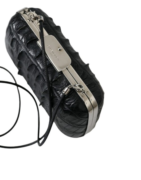 Balenciaga Elegant Crocodile Leather Evening Clutch - Image 2