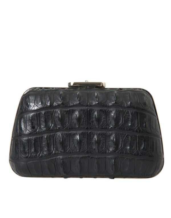 Balenciaga Elegant Crocodile Leather Evening Clutch - Image 5