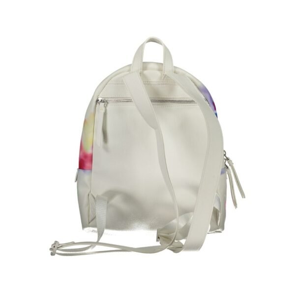 Desigual White Polyester Backpack - Image 2