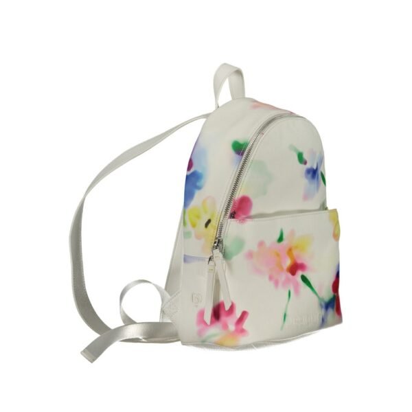 Desigual White Polyester Backpack - Image 3