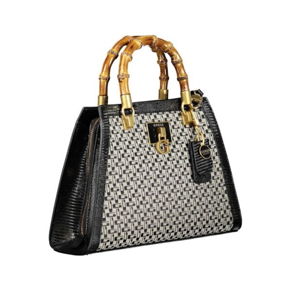 Guess Jeans Black Cotton Handbag - Image 3