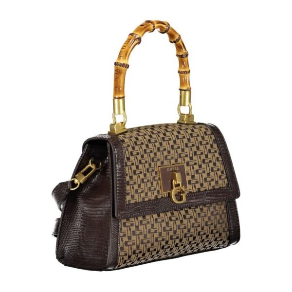 Guess Jeans Brown Cotton Handbag - Image 2