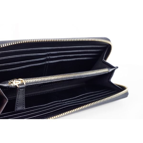 Ungaro Elegant Leather Zippered Wallet in Classic Black - Image 3