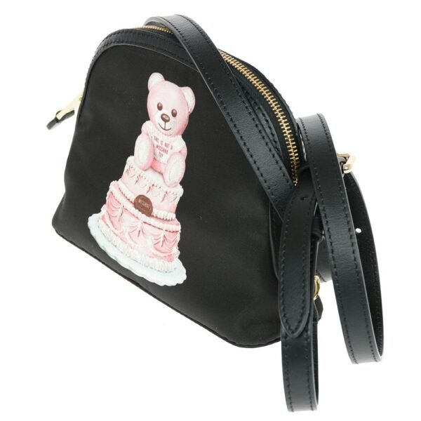 Moschino Couture Chic Teddy Bear Print Clutch with Calfskin Strap - Image 3