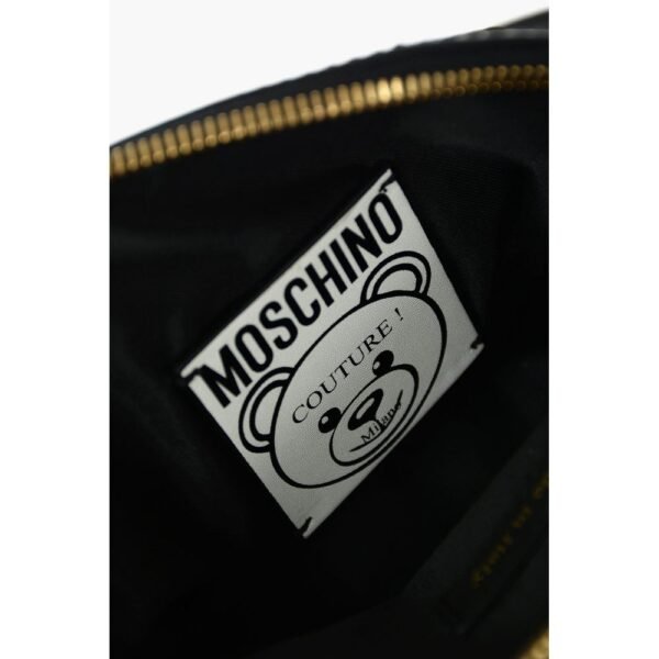 Moschino Couture Chic Teddy Bear Print Clutch with Calfskin Strap - Image 5