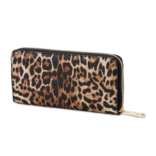 Plein Sport Sleek Designer Zipper Wallet with Gold Accents - Image 2