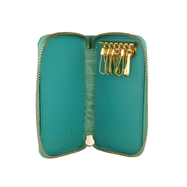 Cavalli Class Light Blue Calfskin Women Keychain - Image 3