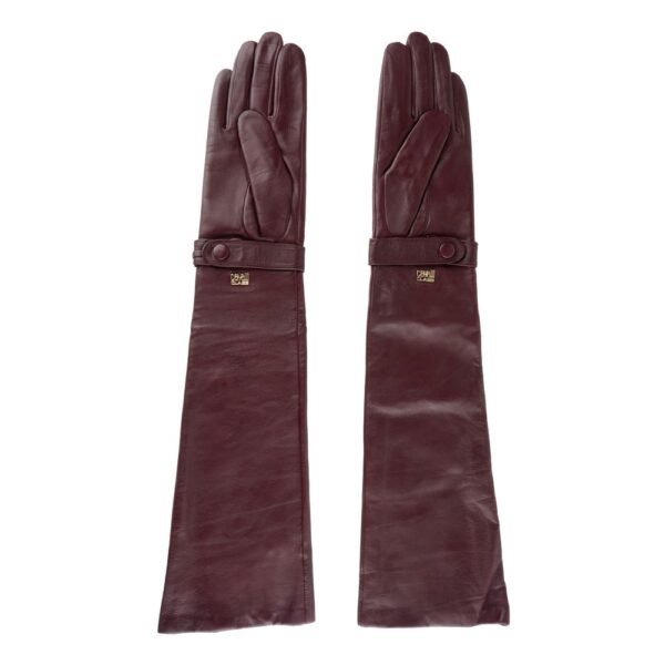 Cavalli Class Elegant Lambskin Leather Gloves In Radiant Pink - Image 2