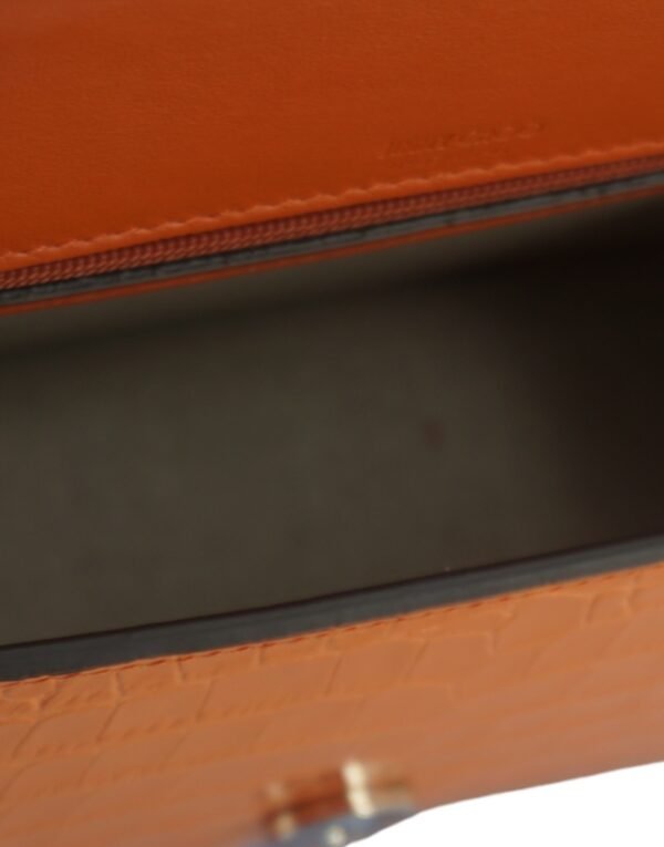 Jimmy Choo Orange Leather Top Handle and Shoulder Bag - Image 5