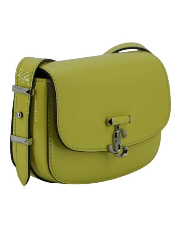 Jimmy Choo Lime Yellow Leather Small Shoulder Bag - Image 3