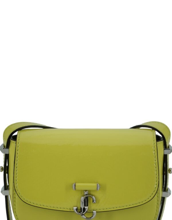 Jimmy Choo Lime Yellow Leather Small Shoulder Bag - Image 4