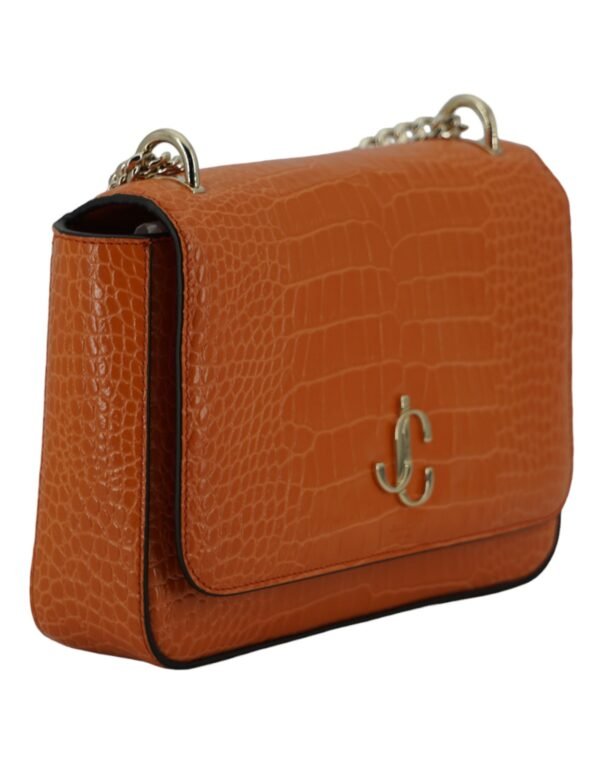 Jimmy Choo Amber Orange Leather Shoulder Bag - Image 3