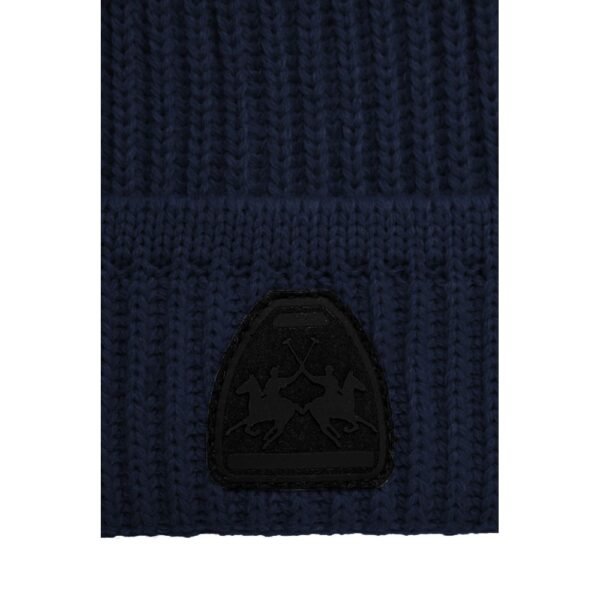 La Martina Blue Acrylic Men Beanie - Image 3