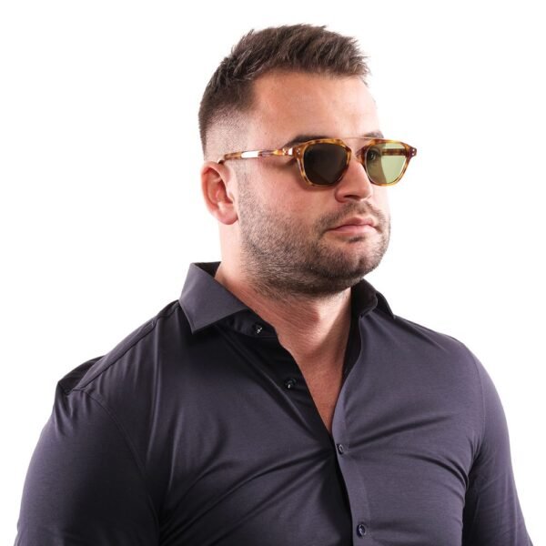 Hally & Son Brown Unisex Sunglasses - Image 5