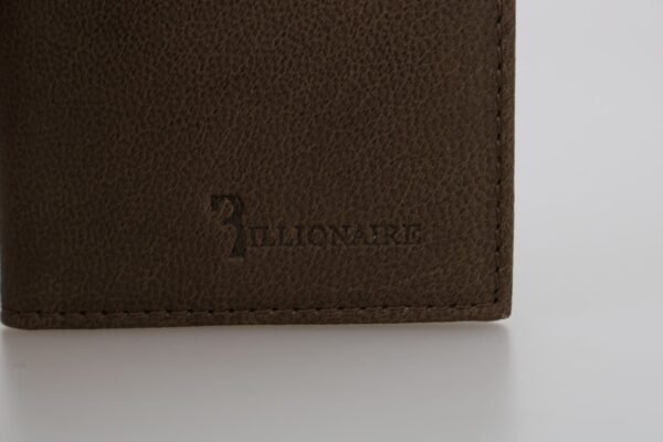 Billionaire Italian Couture Elegant Leather Men's Wallet in Brown - Image 4