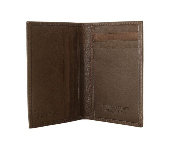 Billionaire Italian Couture Elegant Leather Men's Wallet in Brown - Image 5