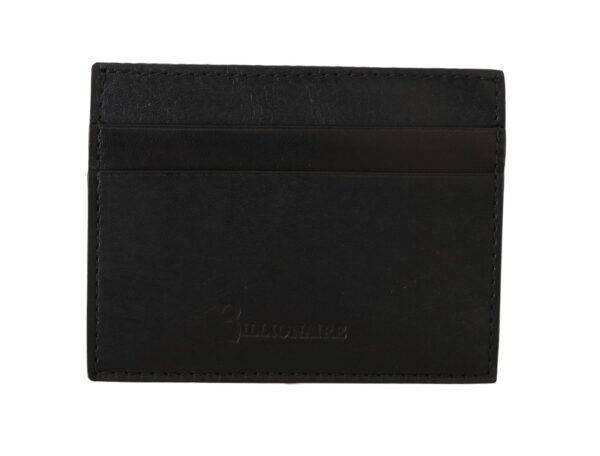 Billionaire Italian Couture Exquisite Black Leather Men's Wallet - Image 2