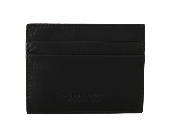 Billionaire Italian Couture Exquisite Black Leather Men's Wallet - Image 3