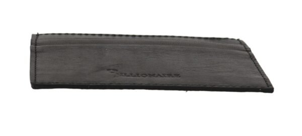 Billionaire Italian Couture Exquisite Black Leather Men's Wallet - Image 4