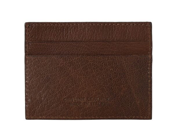 Billionaire Italian Couture Elegant Leather Men's Wallet in Brown - Image 3