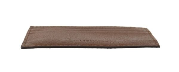 Billionaire Italian Couture Elegant Leather Men's Wallet in Brown - Image 4