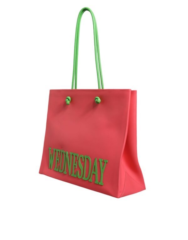 Alberta Ferretti Pink Leather Weekend Wednesday Shopping Tote Bag - Image 2