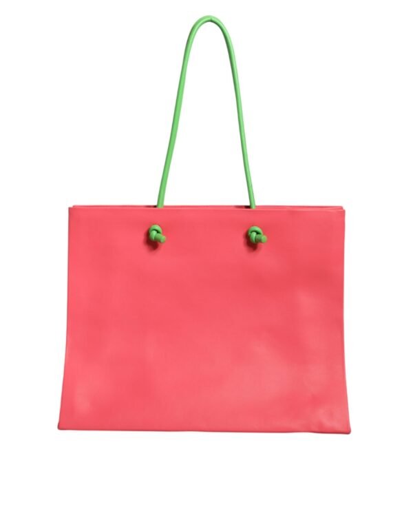 Alberta Ferretti Pink Leather Weekend Wednesday Shopping Tote Bag - Image 3