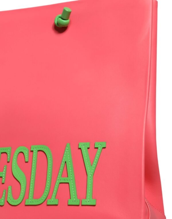 Alberta Ferretti Pink Leather Weekend Wednesday Shopping Tote Bag - Image 6