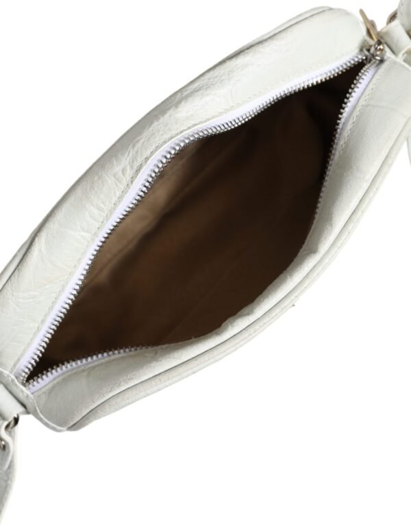 Aniye By White Croc Print Leather Crossbody Sling Bag - Image 8